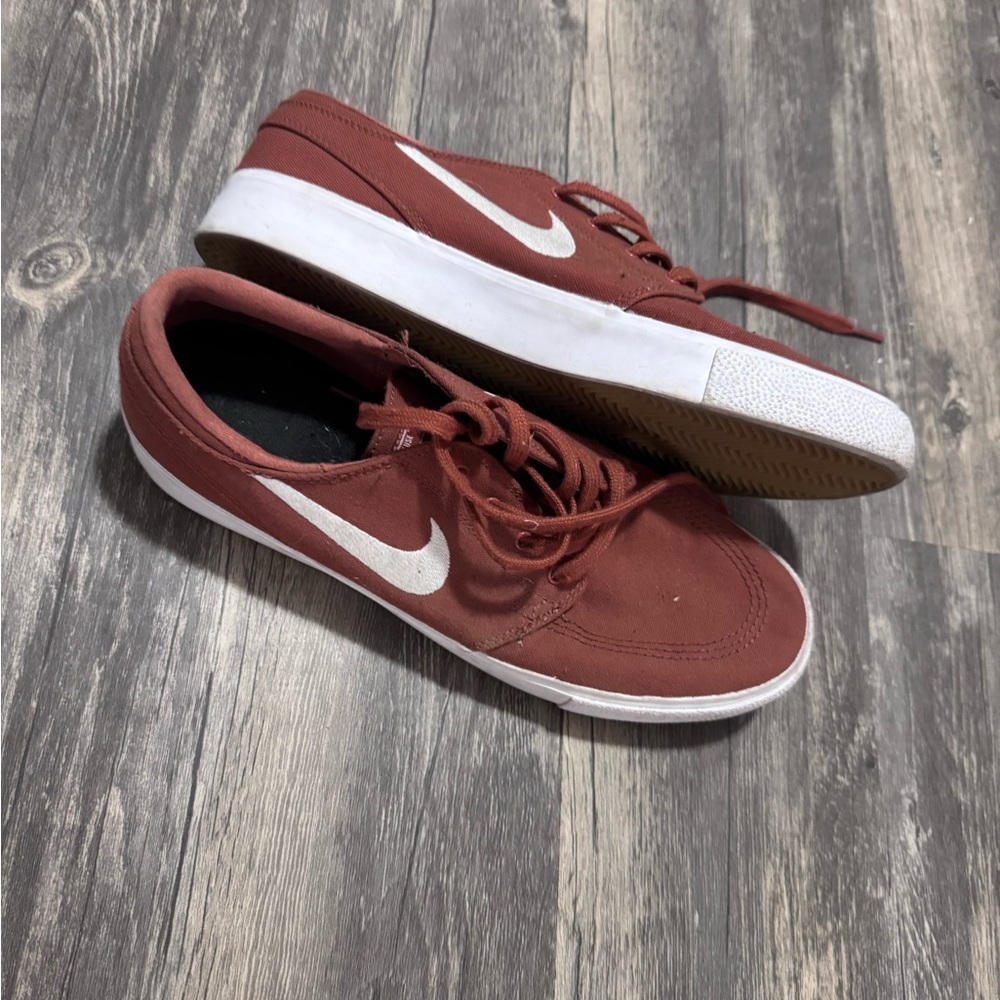 Nike Maroon Sneakers with White Logo